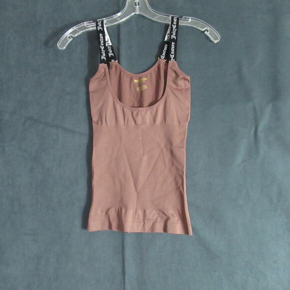 Juicy Couture Shapewear Womens Small Brown Intimates Tank Pullover Logo Straps - Picture 1 of 6